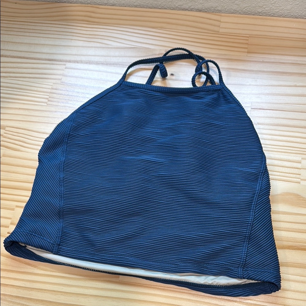 Nani Blue Midkini Swim Top size Large EUC